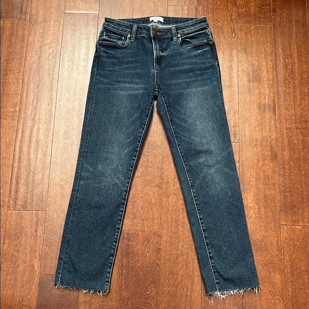 Evereve Convinced Straight Leg Jeans with Raw Hemline, Size 26